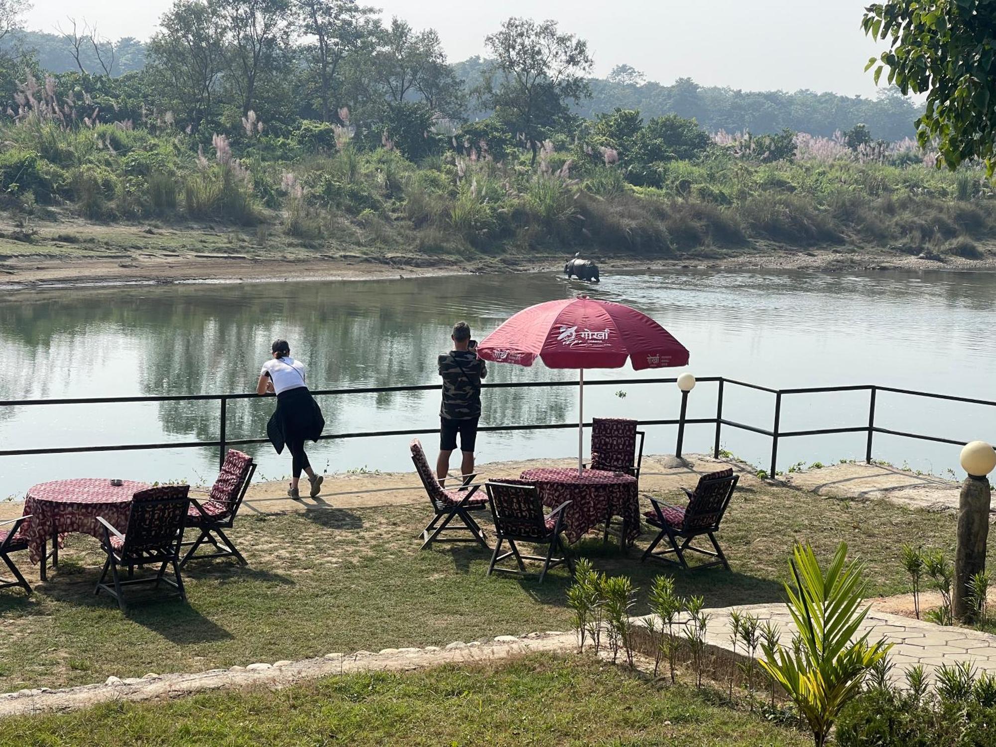 Chitwan Riverside Resort Sauraha Extérieur photo